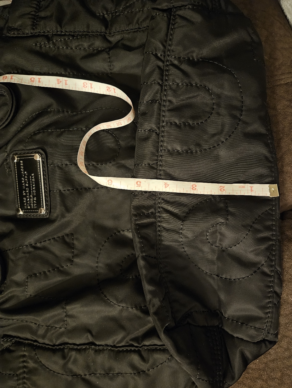 Marc by Marc Jacobs Black Quilted Nylon Tote with Knotted Handles - Picture 11 of 13